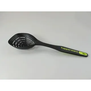 TUPPERWARE Griffbereit Schaumlöffel Tief schwarz-gelb Abtropflöffel P 21076