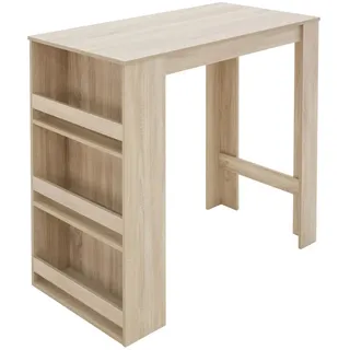 ML-Design Bartisch 117 x 106 x 57 cm Eiche Braun