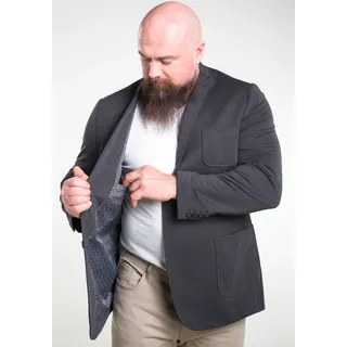 man's world plus "Grosse Grössen", Herren, Gr. 35, grau (dunkel grau), Jersey, Obermaterial: 79% Polyester, 21% Viskose. Futter: 100% Polyester. Ärmelfutter: 98% Baumwolle, 2% Elasthan, unifarben, bequem, mit Knöpfen, Sakkos