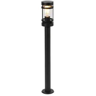QAZQA Außenleuchte Edelstahl 80 cm IP44 inkl. E27 schwarz