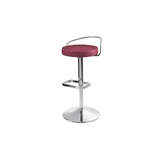 Barhocker mit Rückenbügel Leder MyDivo , rot , Maße (cm): B: 44 T: 46.0