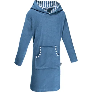 Erwin Müller Kinder-Poncho Uni Frottier, Umkleide-Hilfe - mit Kapuze und Aufsatztasche, schnell trocknend, saugstark - Petrol-Uni Größe 122/128