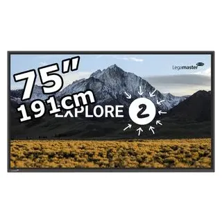 Legamaster Digitales-Whiteboard Explore 2 EXP-7510, 75 Zoll, 4K UHD 3840 x 2160 Pixel, mit Touchscreen