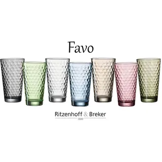 Ritzenhoff & Breker Favo Longdrinkglas 0,4 l 6er Set