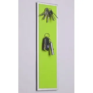 FLUX Objects Magnet - Schlüsselbrett aus Edelstahl (42 x 12 cm) mit Filzbezug in grün