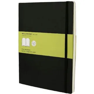 Moleskine Notizbuch Classic Collection flexibler Einband ca. DIN A4 blanko, schwarz Softcover 192 Seiten