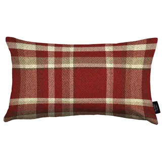 McAlister Textiles Heritage | Kissenbezug für Sofakissen in Rot | 60 x 40 cm | gewobenes Tartan-Muster kariert | Deko Kissenhülle Sofa, Bett, Couch pflegeleichtes Wolle-Gefühl