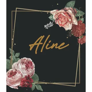 Aline: Personalisiertes Notizbuch|Ideenbuch von Aline | Dankeschön Geschenke Aline | 100 linierte Seiten Notizbuch , Ideen, Träume und Wünsche | ästhetik prime für Aline