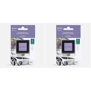 ipuro Car Line Autoduft Clip LAVENDER TOUCH - Auto Lufterfrischer mit Lavendel, Minze, Blüten & Moschus Duft - Autoparfum entspannend beruhigend & frisch - Duftclip für Auto Innenraum (Packung mit 2)