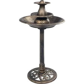 vidaXL Vogelbad mit Springbrunnen 50 x 91 cm Bronze