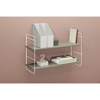 Dolle Wohnregale Wandregal Scala 80 x 45 cm Grau/Weiß