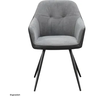 Hti-Living Esszimmerstuhl Joschka Polyester grau 4er Set