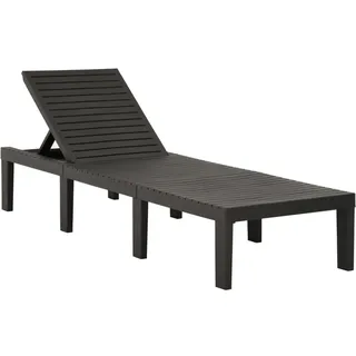 vidaXL Sonnenliege 195 x 65 x 0 cm Grau