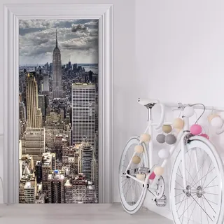 Türtapete selbstklebend TürPoster - SKYLINE New York - Fototapete Türfolie Poster Tapete