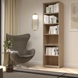 Forte Tempra Bücherregal 54 x 34,8 x 197,5 cm Beige
