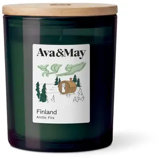 Ava&May Finland Duftkerze 220g Würzig & Holzig Vegan, 100% pflanzenbasiertes Wachs