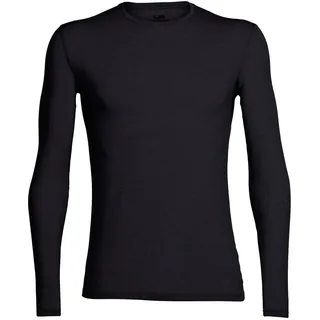 Icebreaker Anatomica Crewe Herren Langarm Unterhemd Schwarz XL