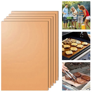 Lobwerk BBQ Grillmatten mit Antihaft Teflon Beschichtung Zum Grillen für Gasgrill Holzkohle Lebensmittelkonform (x5)
