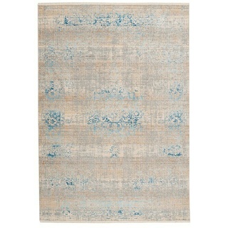 Kayoom Kurzflorteppich Baroque  (Beige/Blau, 230 x 160 cm, 100 % Polyester)