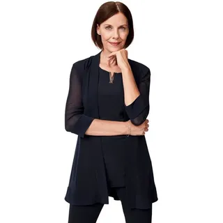 HERMANN LANGE Collection Longblazer Liliana aus Jersey und Chiffon blau 42