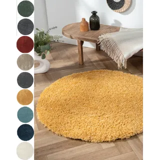 Myflair My Shaggy Hochflorteppich Ø 120 cm gold
