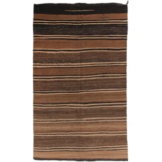 Nain Trading Orientteppich Kelim Fars Antik 165x275 Handgewebter Orientteppich / Perserteppich, rechteckig, Höhe: 5 mm braun|schwarz