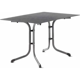 Sieger Boulevard Klapptisch 120 x 80 x 13 cm Eisengrau/Schieferdekor Anthrazit