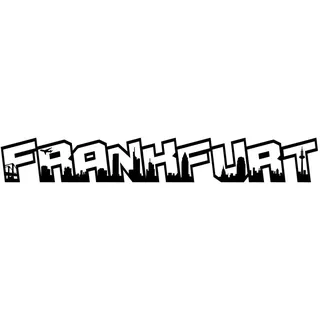 Samunshi® Wandtattoo Frankfurt Schriftzug Skyline schwarz