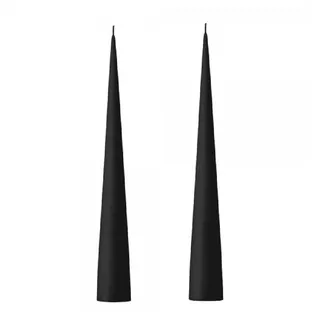 ester & erik Tafelkerze Kegelkerzen Set Cone Candle Matte Black (37cm) (2-teilig)