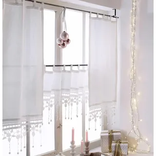 Hossner Panneaux Querbehang im Landhaus Stil Spitze HxB 50x125 cm