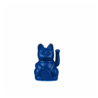 Donkey Products Winkekatze Lucky Cat Mini Maneki Neko Dunkelblau blau