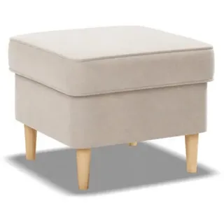 Fusshocker, Beige, Textil, 49x40x49 cm, Wohnzimmer, Hocker