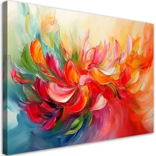 Feeby Leinwandbild, Mehrfarbig, Textil, Abstrakt, Rechteckig, 120x80 cm, Bilder und Zubehör, Wandbilder, Leinwandbilder