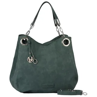 Henkeltasche BRUNO BANANI Gr. B/H/T: 34 cm x 30 cm x 16 cm, grün Damen Taschen Handtaschen mit Schmuckanhänger und silberfarbenen Details Bestseller