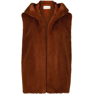 Cartoon Damen Fake Fur-Weste mit Kapuze 36, Brown Patina - 36