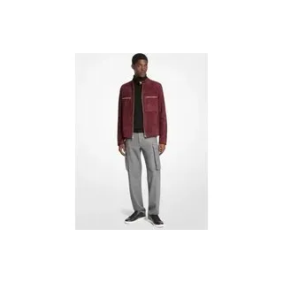 MK Bikerjacke aus Wildleder - Rot - Michael Kors - XL