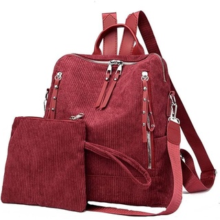 Wasserdichter Schultasche Hochwertiger Rucksack mit großer Kapazität Daypack Damen Tasche Umhängetasche Schulrucksäcke,rot