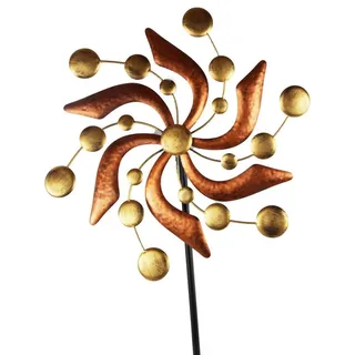 Posiwio Deko-Windrad Windrad Kupfer (1 St), Windrad, Kupfer und Gold farben, groß, zeitlos schön