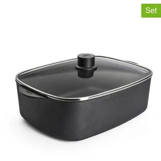 Woll 2tlg. Set: Bräter in Schwarz - 7,8 l
