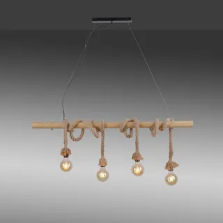 just light. Rope 4-flg. 100 x 7 cm rund schwarz-natur