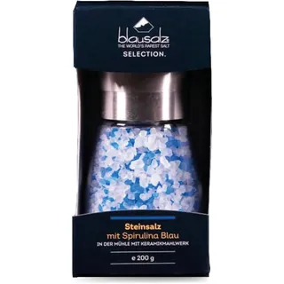 Küper Selection Blausalz Gewürzmühle - 200 g Salzmühle - grobes Salz zum Würzen und Verfeinern – blaues Steinsalz aus Deutschland