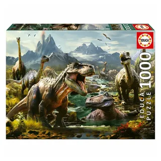 Educa Puzzle Wilde Dinosaurier Puzzle 1000Stück, Puzzleteile
