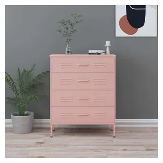 vidaXL Kommode 80 x 101,5 x 35 cm Rosa