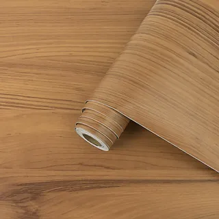 Arthome Klebefolie Holzoptik Abziehen und Aufkleben Tapete,Natürliches Holz Maserung Möbelfolie Rustikal Selbstklebende Abnehmbare Tapete Vinyl Folie für Möbel,Licht Braun,40cmx6m
