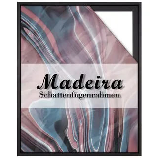 Einzelrahmen Schattenfugenrahmen Madeira, (1 Stück), 50x75 cm, Schwarz, Holz schwarz 50 cm x 75 cm