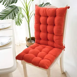 Dicke Stuhlauflage,Niedriglehner Stuhlkissen mit Rückenteil, Einteiliges Sitzkissen Niedriglehner Auflage Warm Sitzauflage für Büro Sofa,Esszimmerstuhl Kissen Auto Sitzkissen Sitzpolster B 40x95CM