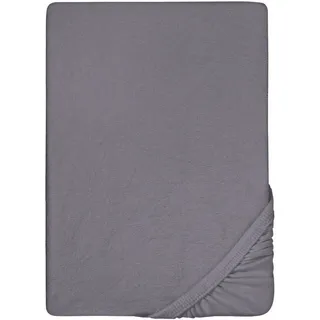 Frottee-Stretch 140 x 200 - 160 x 200 cm silber/grau