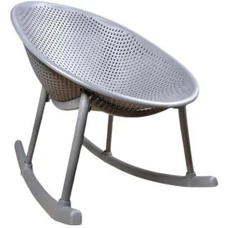 Aspira Home – Schaukelstuhl im skandinavischen Design aus wetterfestem Kunststoff – Ergonomisch & stilvoll für Garten, Terrasse & Balkon – Erhältlich in Weiß, Anthrazit & Sandfarben
