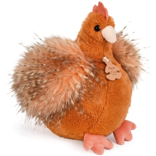 Histoire d'ours - Plüschtier Huhn – Bauernhoftier – Huhn orange – 20 cm – süß und weich – Geschenkidee zur Geburt und Geburtstag Mädchen und Jungen – HO3161