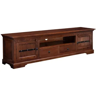 Massivmoebel24 Oxford TV-Lowboard 200x45x55 cm Braun Holz, Massivholz